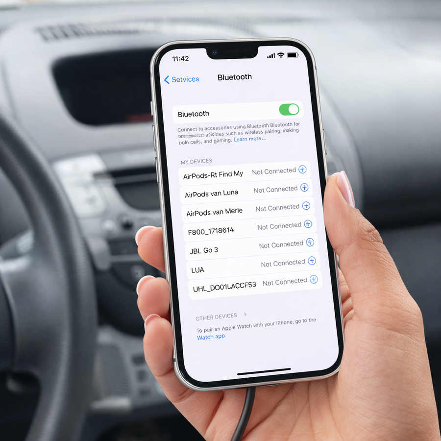 Pairing a phone with the screen