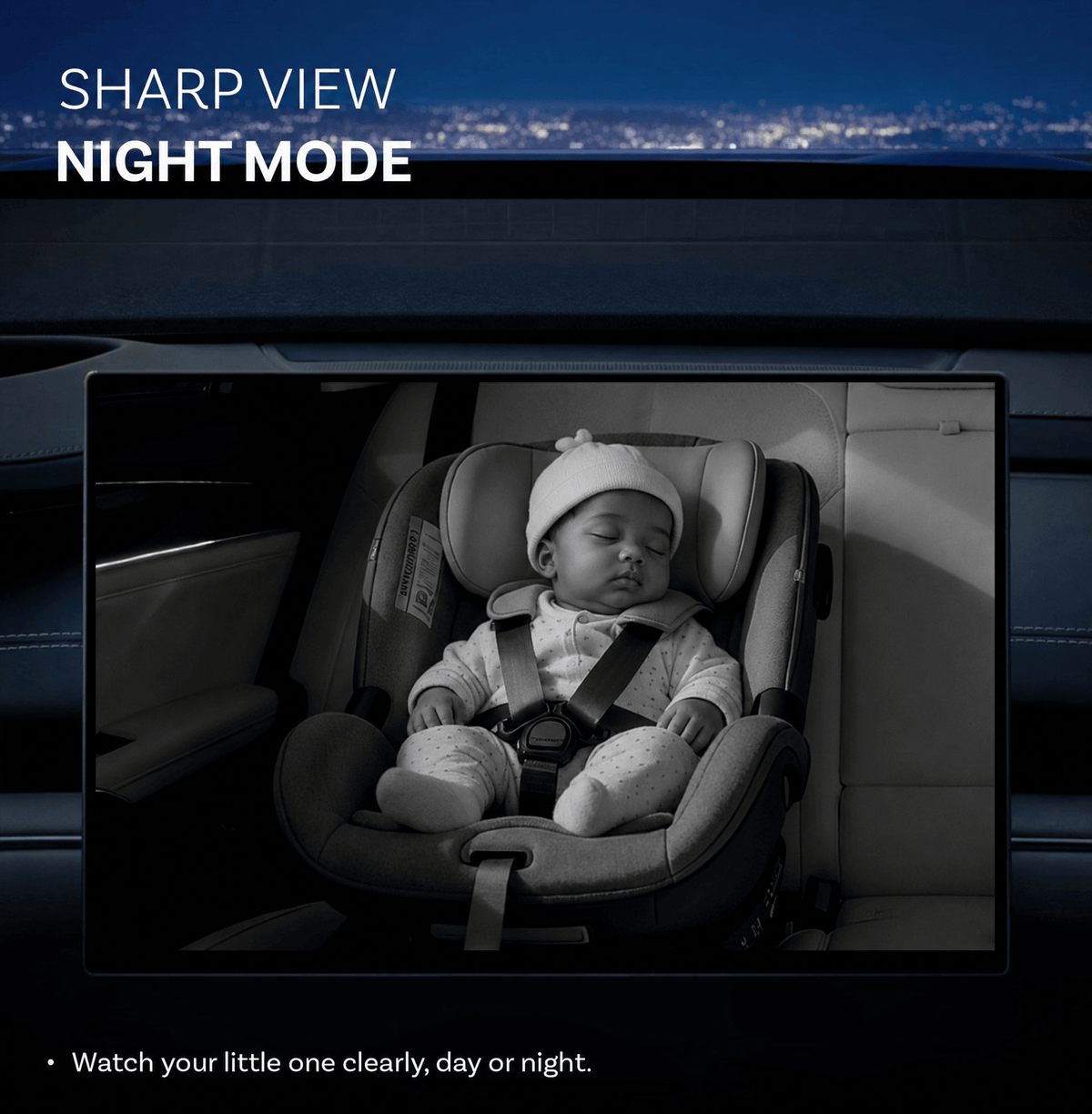 Car Camera & Wireless CarPlay Adapter – 1080P Night Vision Car Seat Camera, Rear Seat Baby Monitor for iPhone - Crynpto