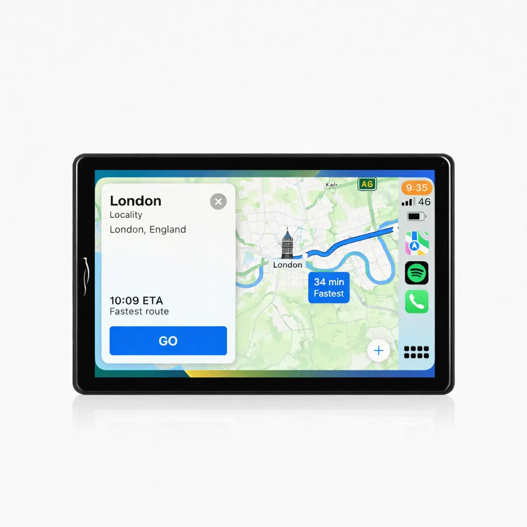 Crynpto Elite 8" CarPlay Screen & Dash Cam with wireless Apple CarPlay and Android Auto